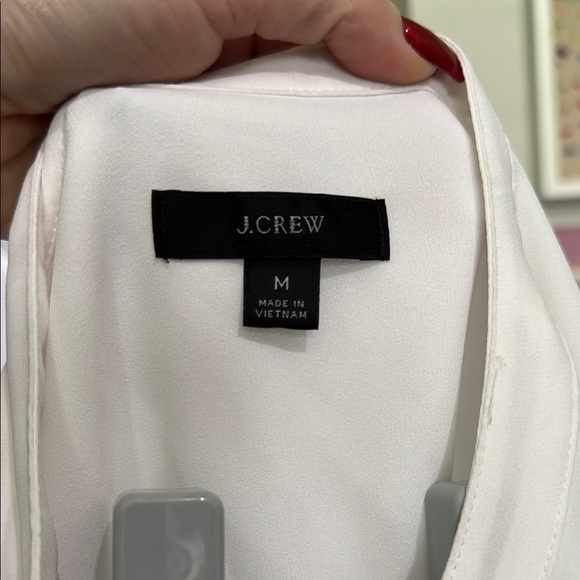 J. Crew Ivory White Blouse with Cap Sleeves - Picture 2 of 11